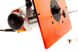Sherwood Router Mounting Plate for Triton TRA-001, pre-drilled, angled view