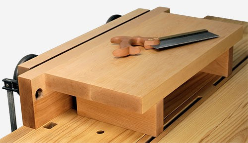 Benchcrafted Hardware Set for Moxon Vice Cast Iron Hand Wheels in workshop setting