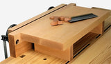 Benchcrafted Hardware Set for Moxon Vice Cast Iron Hand Wheels in workshop setting