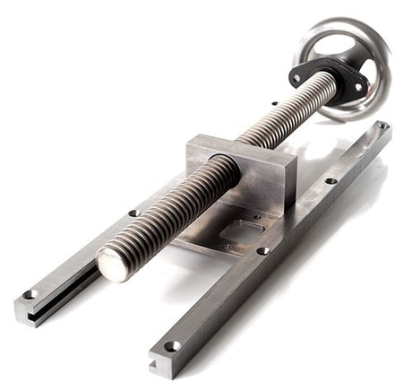 Benchcrafted Tail Vice with Machined Finish, showcasing moving dog block and nut mechanism