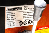 Sherwood 375W Benchtop Drill Press - Lightweight portable woodworking tool with adjustable height and precision drilling capabilities