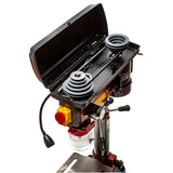 Sherwood DPB-375 Benchtop Drill Press angled view showcasing portability and compact design