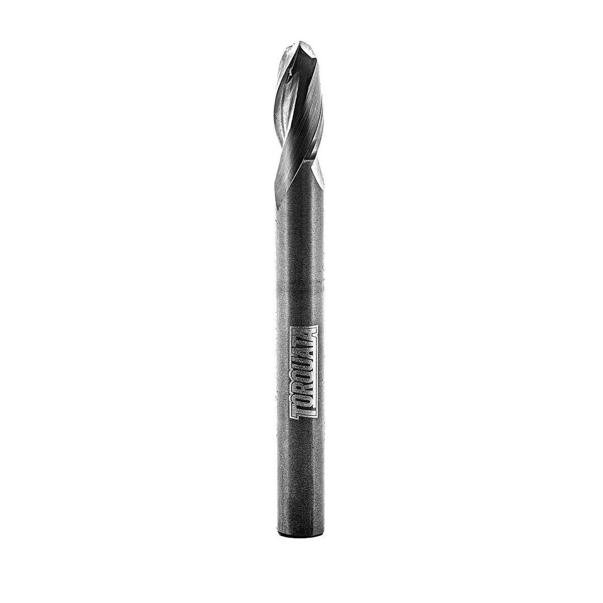 Torquata Spiral Upcut Ballnose Router Bit with 1/4in Shank, 6.4mm diameter. Ideal for grooving & edge work on various materials