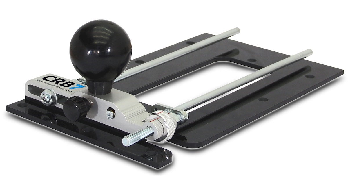MPOWER CRB7 Combination Router Base Deluxe Set with accessories in use