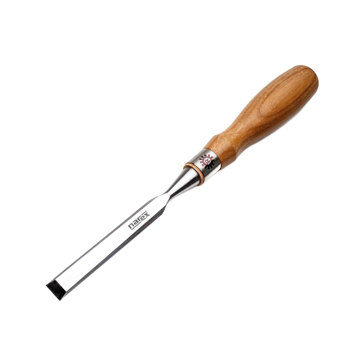 Narex Set of 5 Cryogenic Steel Cabinet Chisels in Wooden Case - Close-up of Bevel Edge Chisels in Wooden Case