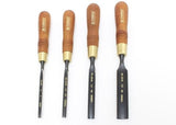 Narex Premium Firmer Gouge Chisel cutting a rebate with curved edge