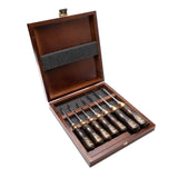 Narex 7-Piece Screwdriver Set in Wooden Case, various sizes and types, suitable for traditional woodworking