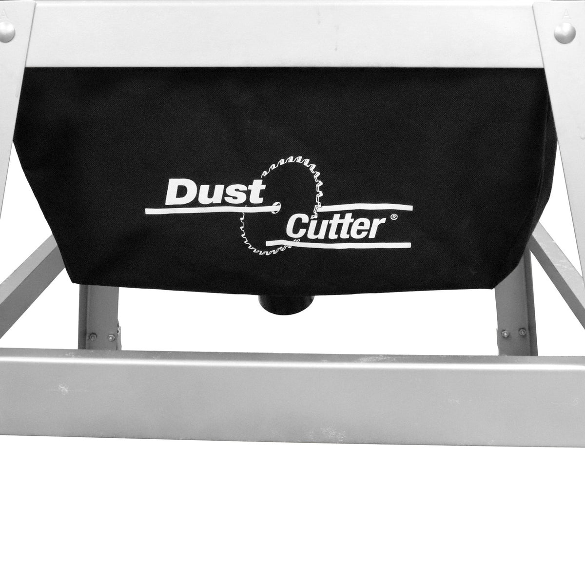 Milescraft DustCutter Table Saw Dust Collection Bag in use with 64mm Dust Hose