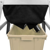 Milescraft DustCutter Table Saw Dust Collection Bag showing attachment to table saw