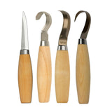 Morakniv Set of 4 Left-Handed Spoon Carving Knives in Sheath, Woodworking Tools Australia