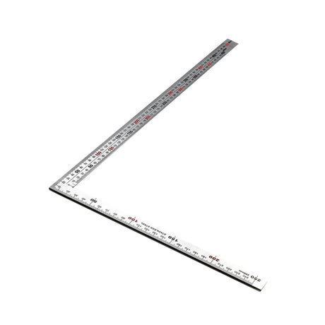 Japanese style stainless steel carpenter's square with 500x250mm graduations, ideal for precise measurements in woodworking