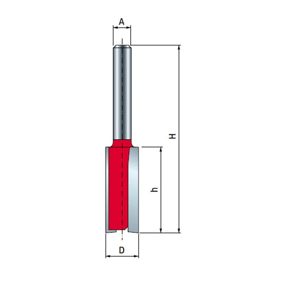 Freud Double Flute Straight Router Bit 1/4in Shank - Carbide Tipped - General Routing Task - Australian Woodworking Tools Store