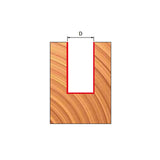 Freud Double Flute Straight Router Bit 25.4 x 19mm 1/4in Shank - Ideal for grooving and edge-routing