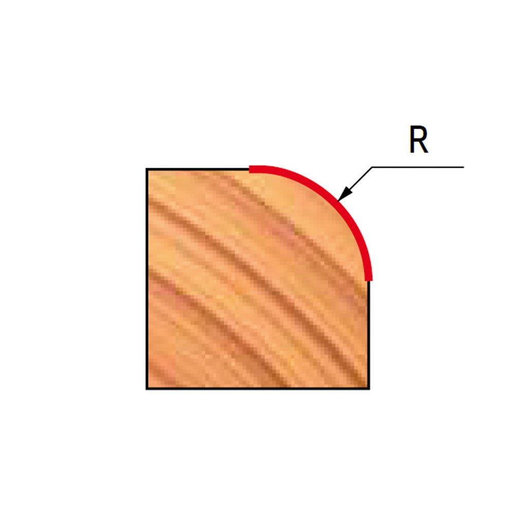 Freud Round Over Router Bits with 1/4in Shank and 1/2in Bearing - Carbide Tipped Router Bit for Woodworking