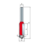 Freud Triple-Blade Flush Trim Router Bit 1/2in Shank, three-flute design for fast cutting and superior finish