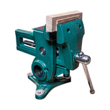 Torquata Parrot Vice 125mm: Above bench swivelling machinist's vise with unique tightening cam for versatile workshop use
