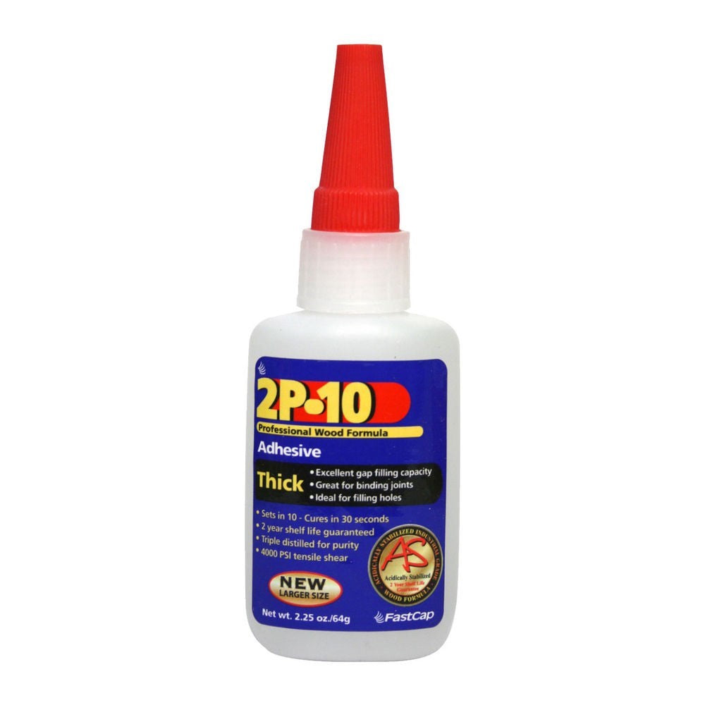 FastCap 2P-10 Solo Kit aerosol can and activator spray in action for woodworking projects