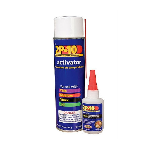 FastCap 2P-10 Solo Kit thick super glue and activator aerosol in Australian woodworking tools store