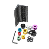 Torquata Drill Stop Set with Drill Depth Gauge, showcasing locking collars for precise drilling depth control