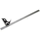 iGaging 600mm Combination Square with stainless steel blade, satin chrome finish, inch/metric graduations, level vial, and Scribe tool