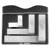 Set of three iGaging Engineer's Squares in protective case, precision ground carbon tool steel, .001" flat and parallel