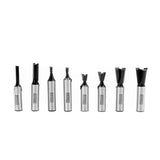 Torquata Set of 8 Dovetail Router Bits, 1/2in Shank, assortment of precision bits for woodworking projects
