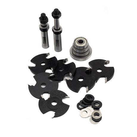Torquata Set of 6 Deluxe Slot Cutter Router Bits in 1/2in Shank - Complete kit for versatile slot cutting tasks