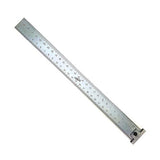 Stainless steel metric hook rule with detachable heavy-duty hook, precision etched markings, available in two sizes