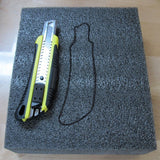 Fastcap Kaizen Foam Grey on White 20 x 1220 x 610mm - Organisational Insert angled view