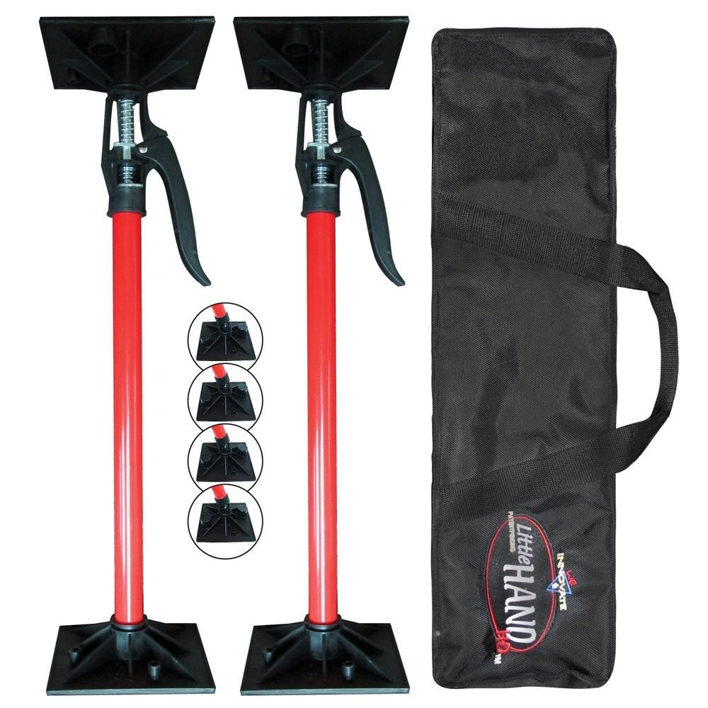 FastCap Little Hand XL Cabinet Support Poles Twin Pack in use for installing kitchen cabinets
