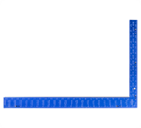 FastCap Blue Dog Carpenters Square with Rotatable Dogs, angled view, showcasing innovative design and functionality