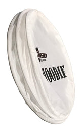 FastCap Saw Hoodie Dust Hood in use on mitre saw, efficient dust collection solution