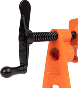 Pony Jorgensen 3/4in Pro Pipe Clamp Set of 4 in use on woodworking project
