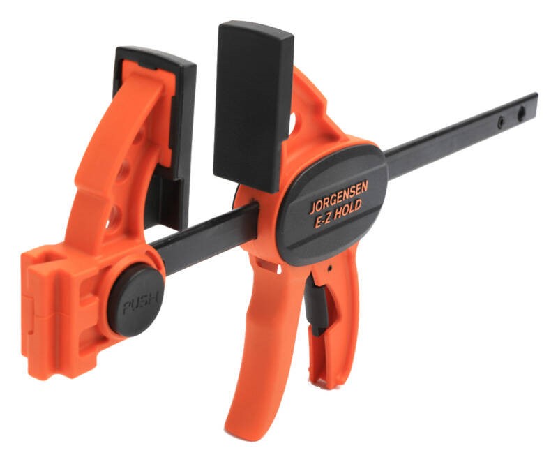 Pony Jorgensen E-Z HOLD 150mm Clamp in action, demonstrating easy one-handed operation