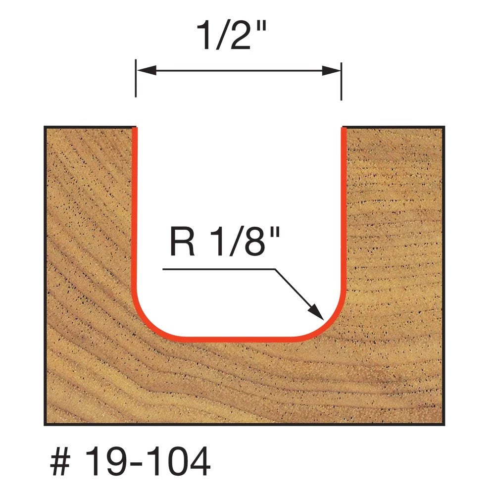 Freud Dish Carving Router Bit creating inset surfaces on wood