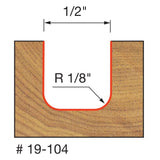 Freud Dish Carving Router Bit creating inset surfaces on wood