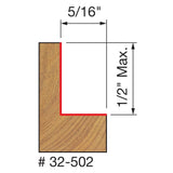Freud Rebate Edge Moulding Router Bit Set in use on woodworking project