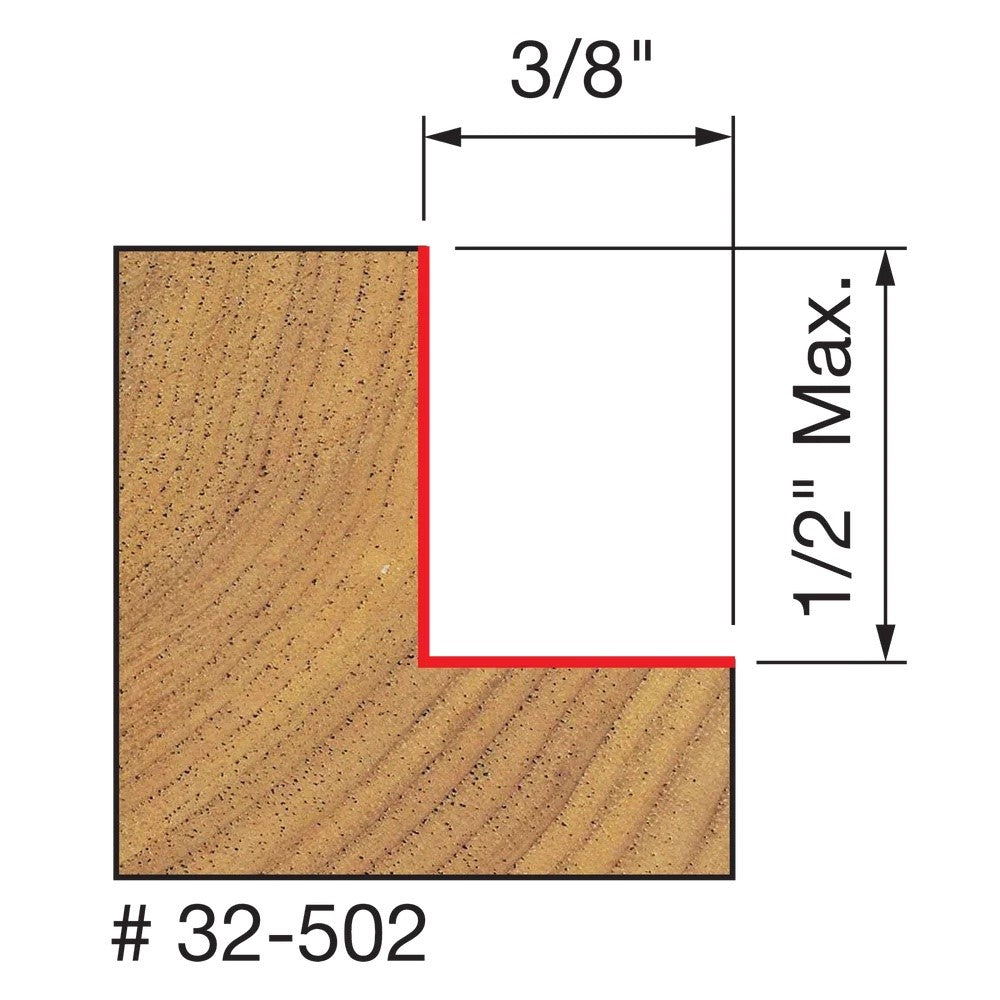 Freud Rebate Edge Moulding Router Bit Set 1/4in Shank, showcasing the 4 Depth Rabbeting Bit with Bearings for versatile woodworking projects