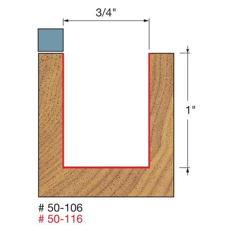 Freud End-Cut Pattern-Following Router Bit 1/2in Shank with Top-Mounted Bearing, ideal for sign lettering & template routing