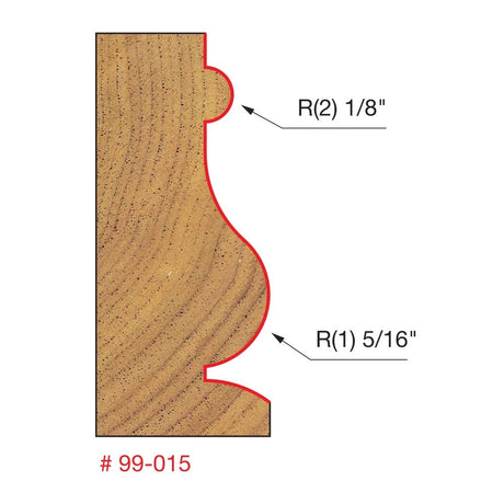 Freud Face Moulding Profile #5 Router Bit in use on timber door casing