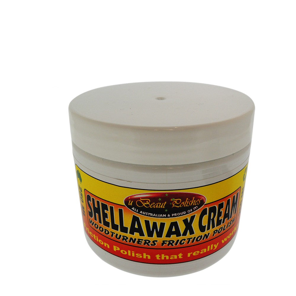 U Beaut Shellawax Cream Friction Polish 250mL bottle with packaging on white background