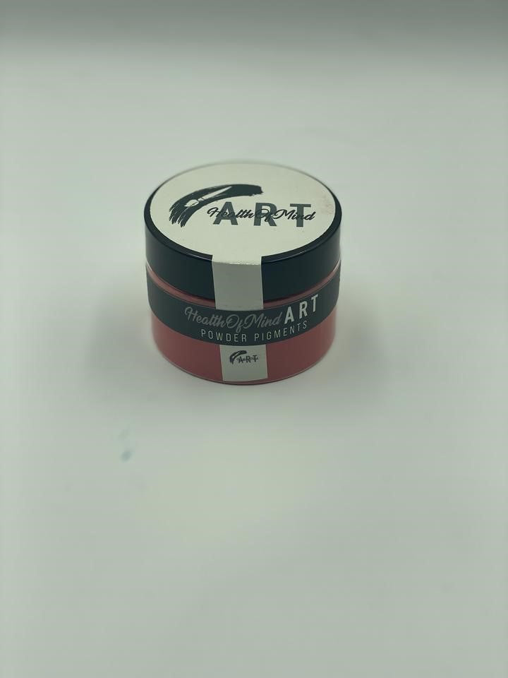 Health of Mind Art Blood Red 50g Pearlescent Mica Powder for Epoxy Resin - Close-up View