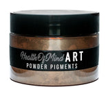 Health of Mind Art Copper Brown 50g Pearlescent Mica Powder for Epoxy Resin jar close-up