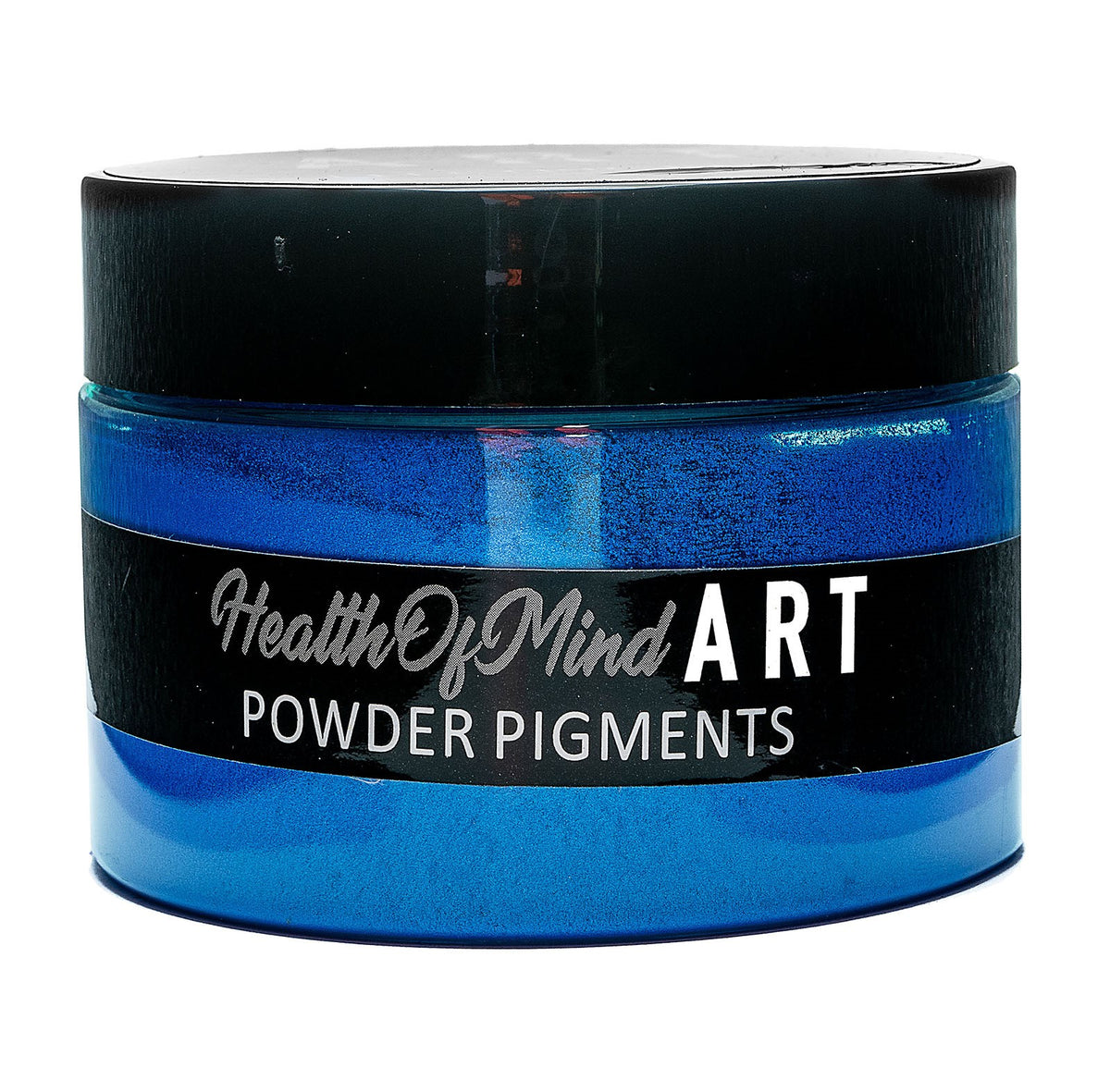 Health of Mind Art Electric Blue 50g Pearlescent Pigment Mica Powder for Epoxy Resin in vibrant blue shade