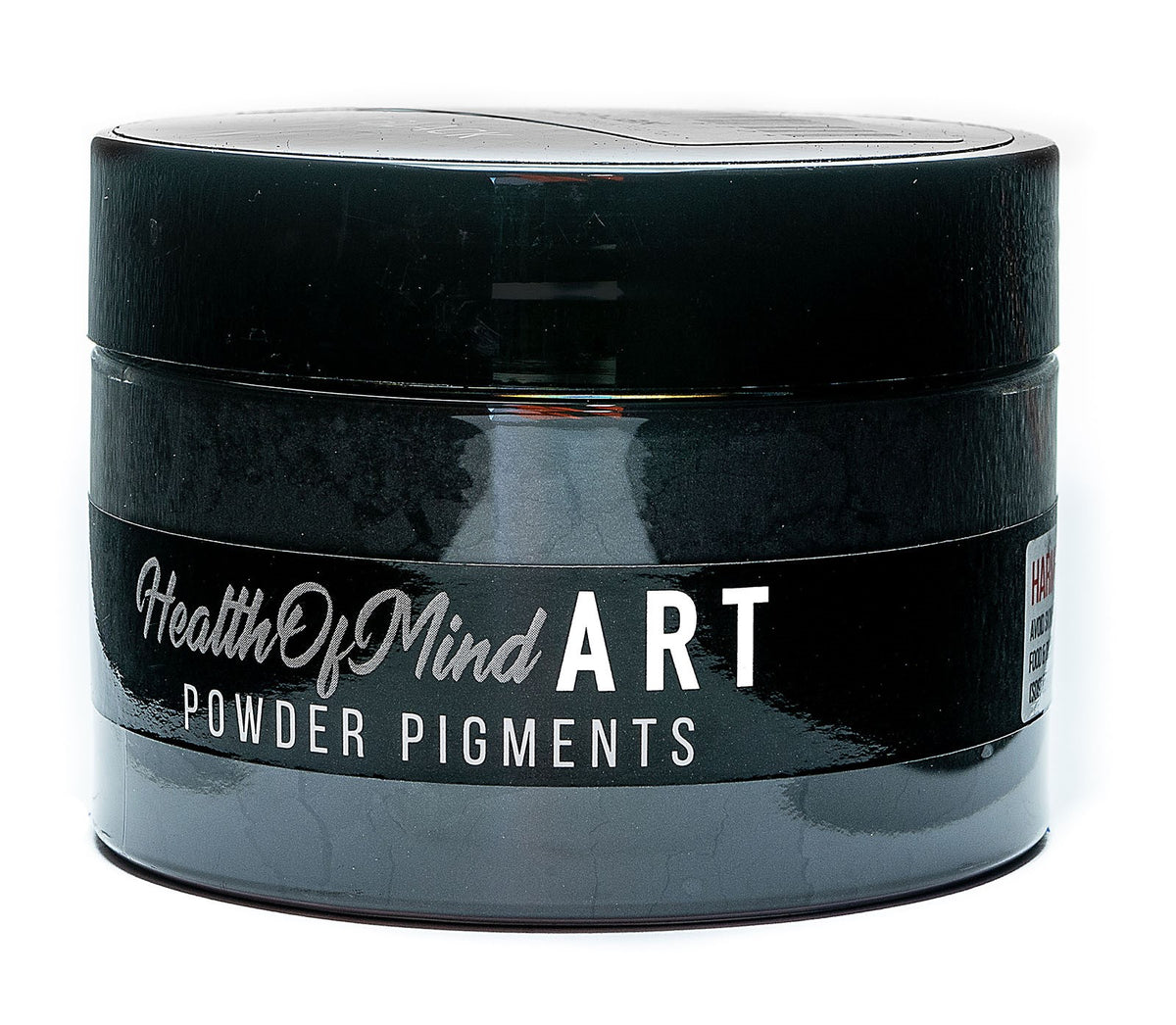 Health of Mind Art Jet Black 50g Pearlescent Pigment Mica Powder for Epoxy Resin packet close-up