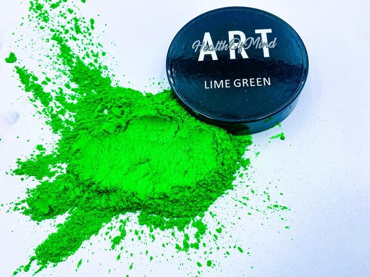 Lime Green 50g Pearlescent Pigment Mica Powder for Epoxy Resin packaging