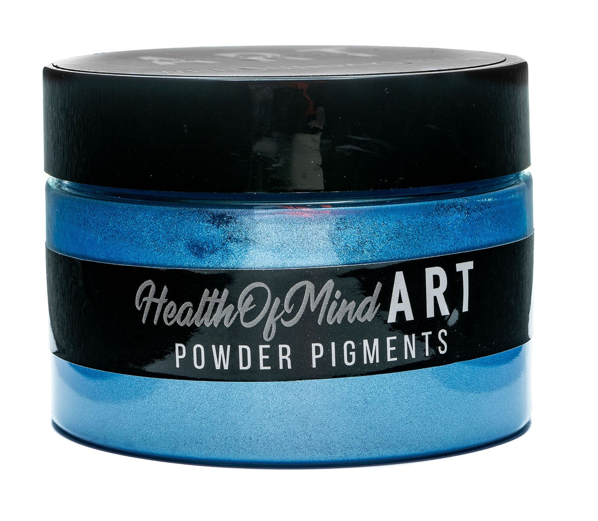 Health of Mind Art Whitsundays Blue 50g Pearlescent Mica Powder for Epoxy Resin bottle close-up