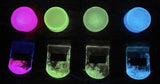 Health of Mind Art Green 25g Glow In The Dark Pigment Powder in use on epoxy resin