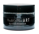 Health of Mind Art Black Metallic Glitter Powder for Epoxy Resin, 50g - Dazzling metallic finish with rainbow effect