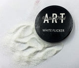 Health of Mind Art White Flicker 50g Metallic Glitter Powder for Epoxy Resin - Metallic finish with rainbow effect for resin art